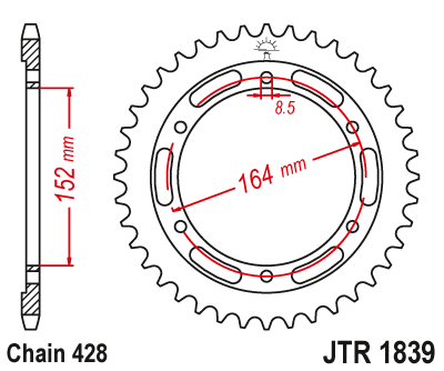 Звезда задняя JTR1839.56
