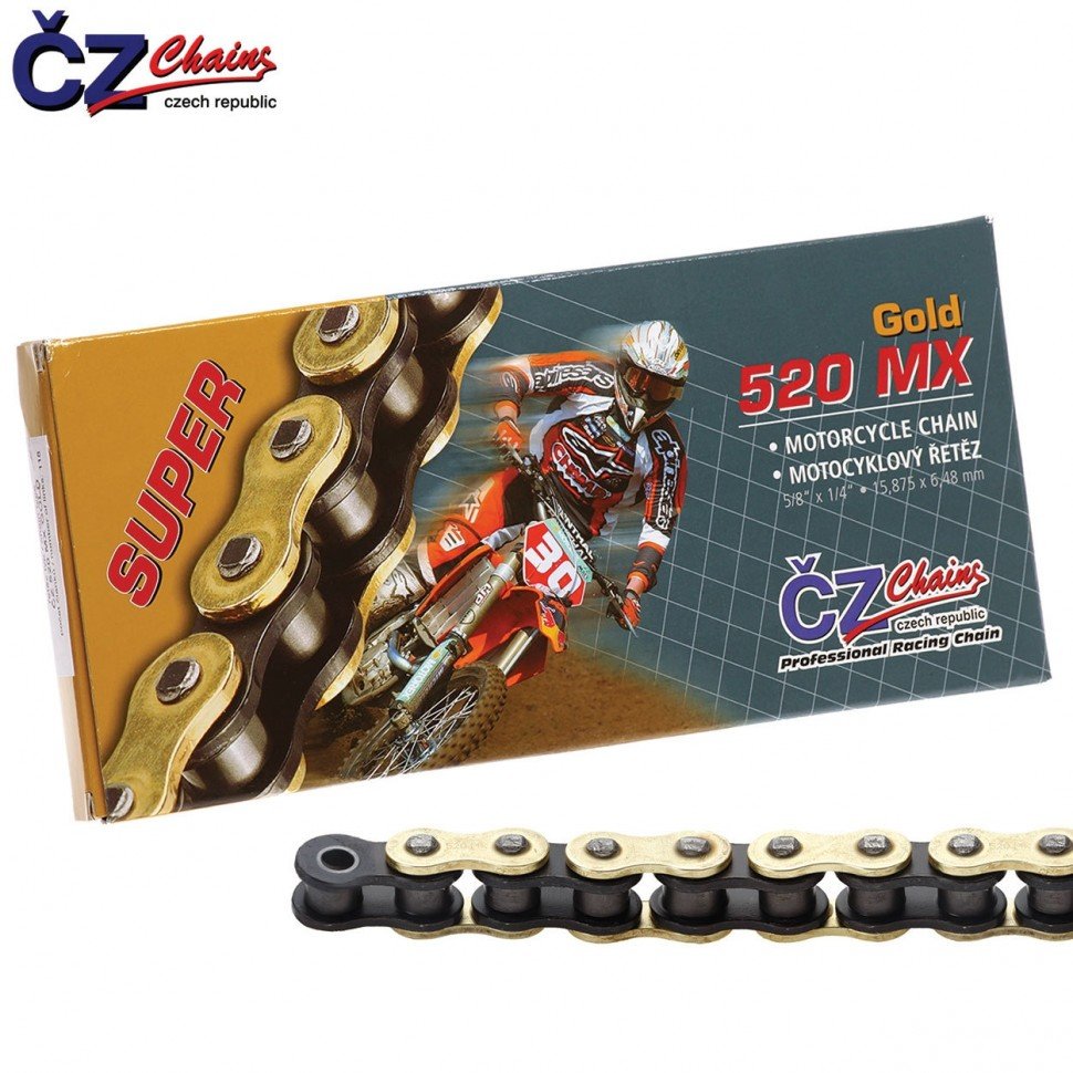 Цепь привода CZ Chains 520 MX Gold - 112 звеньев