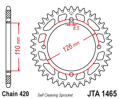 Звезда задняя  JTA1465.47